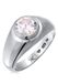 KUZZOI - Ring Heren Unisex Zirkonia Kristallen Wit 925 Sterling Zilver