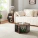 en.casa Table basse Molde set van 2 noir et couleur noyer