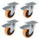 StarTech Set van 4 industriële zwenkwielen - 360° draaibaar - Hoge draagcapaciteit - Diameter 10 cm