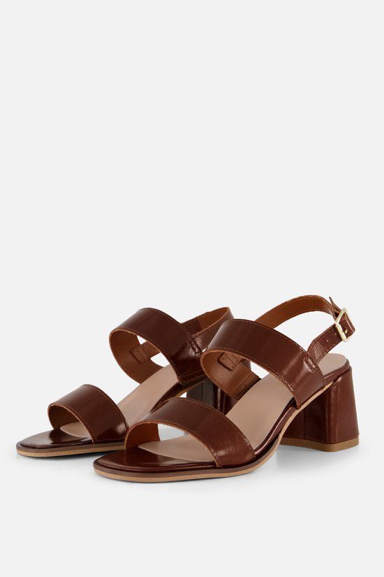 Linea Zeta Sandalen Met Hak bruin Lak - Maat 36