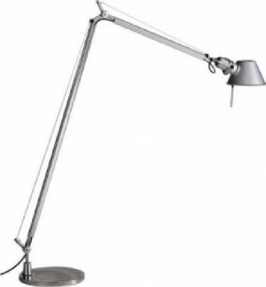 Artemide - Tolomeo Lettura leeslamp. Hoogwaardige staande lamp van gepolijst aluminium met voet ø23cm. Made in Italy