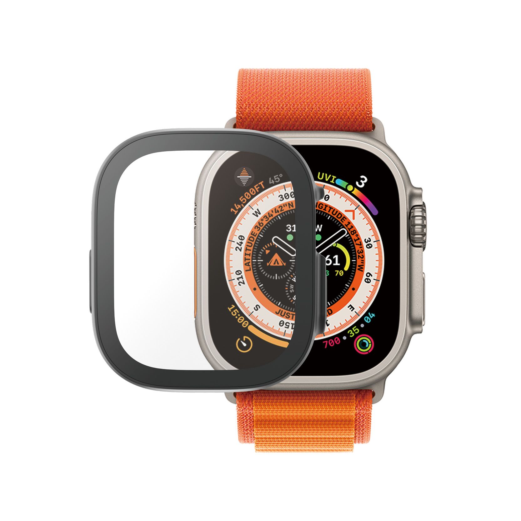 PanzerGlass Full Protection Screen Protector for Apple Watch Ultra 49mm - Black