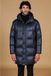 D'Arienzo Veste longue en duvet véritable bleu pouvant être pliée en sac à dos, Taille 54/XXL, Couleur Bleu