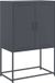 vidaXL Meuble TV - 68x39x60,5 cm - Acier - Noir