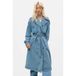 Desigual denim trenchcoat met ceintuur - blauw