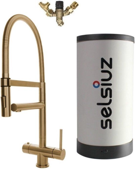 Selsiuz kranen Selsiuz XL Gold / Goud met Combi (Extra) boiler - 350250