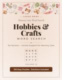 Large Memory Lane Word Search Book 15: Large Print Hobbies & Crafts Word Search for Seniors with Dementia