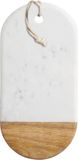 MasterClass Marmeren Kaasplank / Serveerplank met Houten Rand - 16.5 x 33.5 cm