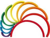 goki Houten bakstenen regenboog