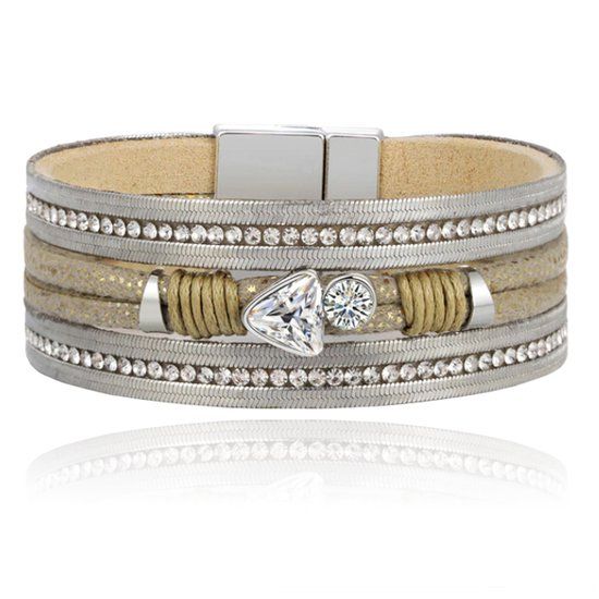 Deja Jewels Lookinggoodtoday Boho Armband met Meerdere Lagen - Triangle Khaki