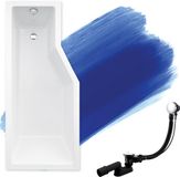 Badland INTEGRA bad met douchewand 170 x 75 cm links wit