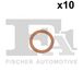 Fischer Automotive Sp. z o.o. Sp. k. Koperen Ring 10x14x1mm - Set van 10 stuks