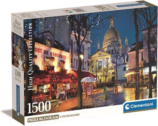 Clementoni Puzzel - Paris Montmartre - 1500 Stukjes - Volwassenen