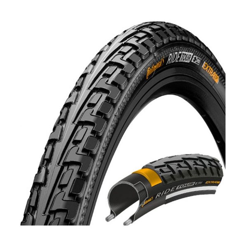Continental Ride Tour Clincher band 27x1 3/8x1 1/2", zwart