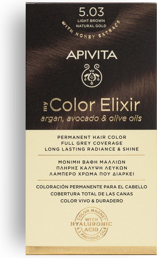 Apivita My Color Elixir 5.03 Lichtbruin Natuurlijk Goud - Haarverf - 50 ml