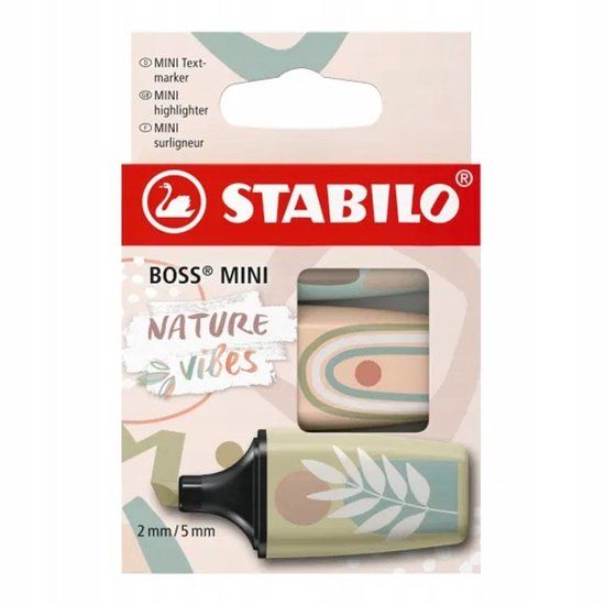 STABILO BOSS MINI Markeerstift NATUREvibes Etui Met 3 Kleuren