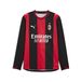 PUMA Authentiek AC Milan 26/27 thuisshirt met lange mouwen voor Heren, Zwart/Rood, Maat S