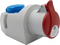 Brennenstuhl CEE stopcontact 400 V / 16 A 5-polig + Schuko industriële stekkerdoos afdekking binnen/buiten werkplaats garage