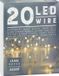 CEPEWA Draadverlichting lichtsnoer 220 cm - 20 leds warm wit - batterij