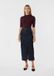 Comma Navy Straight Skirt Regular Waist Cotton 42