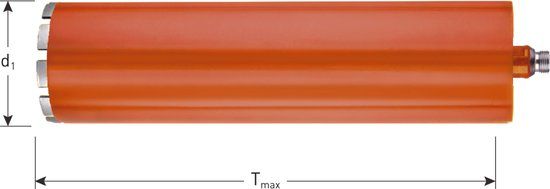 Rotec diamantboor, droog, 1/2, ø127x400