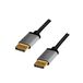 LogiLink CDA0100 - DisplayPort aansluitkabel 4K/60 Hz, aluminium, zwart/grijs, 1 m