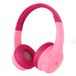 Motorola Moto JR300 Bluetooth kinderhoofdtelefoon met microfoon, lichte over-ear hoofdtelefoon voor kinderen, volumeregeling 85 dB, audio-splitter om te delen, ideaal voor school, reizen, gamen, roze