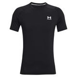 Under Armour UA HG Heatgear Armour Fitted Short Sleeve Heren Sportshirt - Zwart - Maat XXL