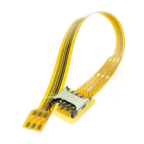 cablecc Micro SIM-kaart naar Nano SIM Kit Mannelijke naar Vrouwelijke Extension Zachte Platte FPC Kabel Extender 10 cm