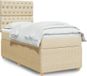 Maison Exclusive - Lit boxspring avec matelas, couleur crème, 100 x 200 cm, textile