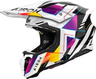 Airoh Twist 3 Rainbow Wit Paars Offroad Helm - Maat XXL
