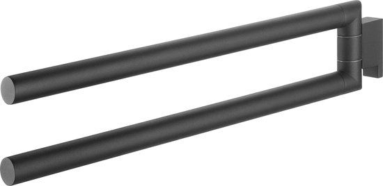 Tiger Bold Handdoekrek 2-armig - Zwart - 46,2 cm - Design - RVS