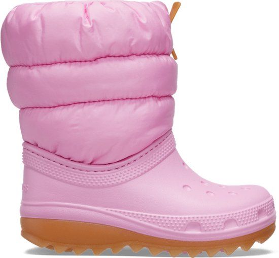 Crocs Classic Neo Puff Boots Pink Tweed/Gum - Maat 30-31 - Kinderen - Herfst/Winter 2024