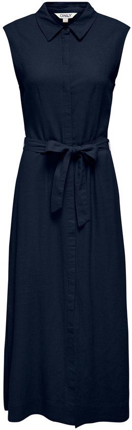 ONLY Jurk ONLGOA Linnen Lange jurk Navy Blazer