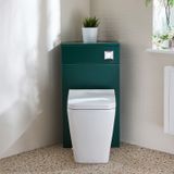 Hudson Reed WC-Ombouw Hoekmontage Moderne Donkergroene met Chromen Spoelknop met Reservoir en Sandford Staand Toilet | Cluo