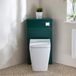 Hudson Reed WC-Ombouw Hoekmontage Moderne Donkergroene met Chromen Spoelknop met Reservoir en Sandford Staand Toilet | Cluo