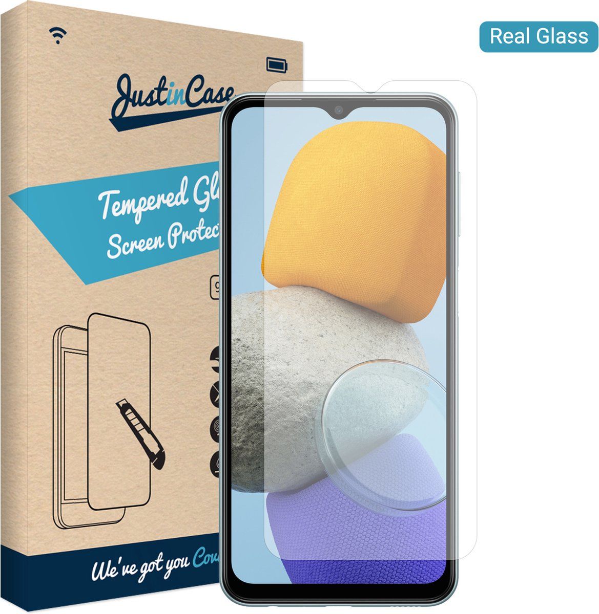 Just in Case Samsung Galaxy M23 Tempered Glass Screenprotector - Transparant
