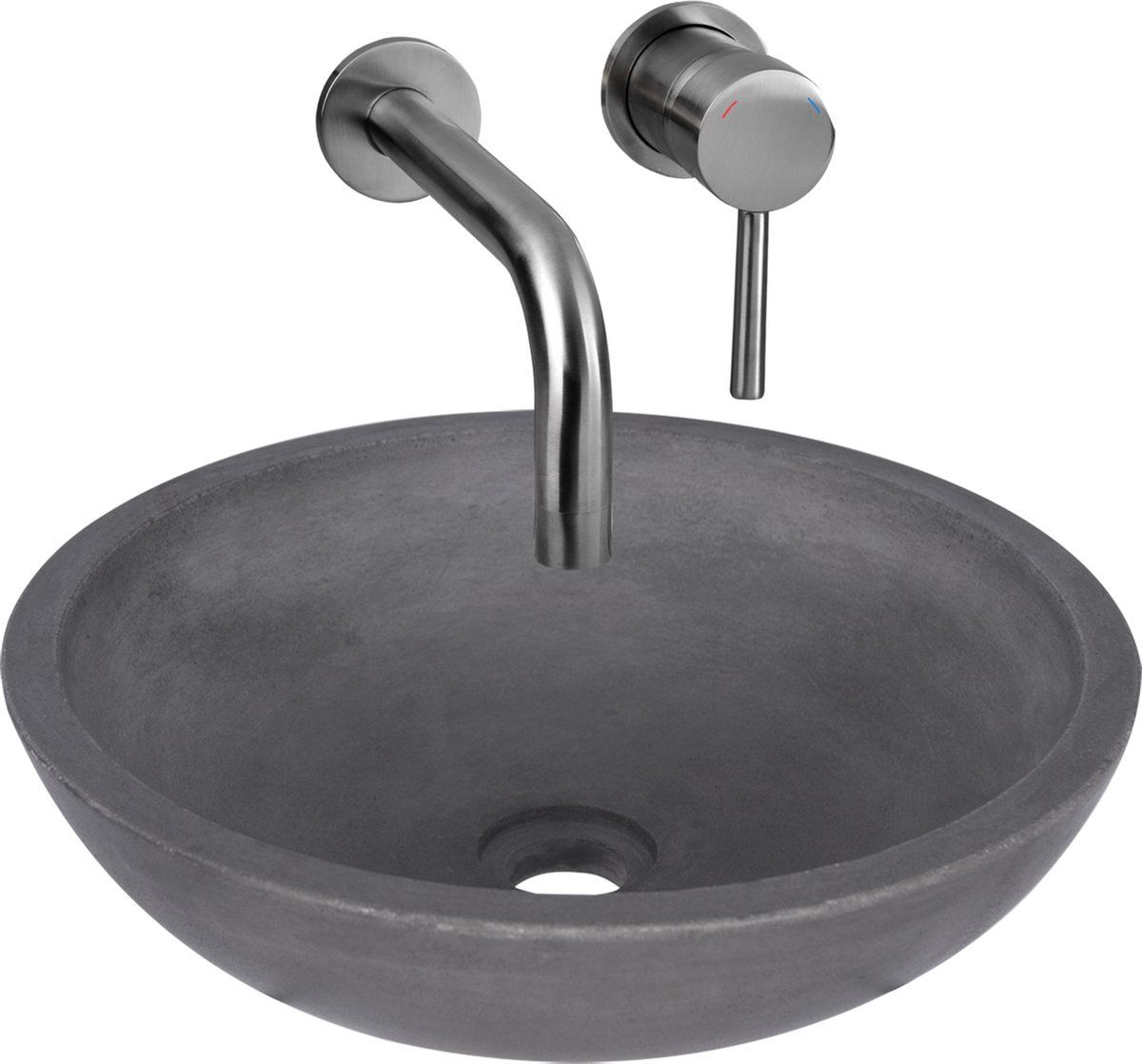 Differnz Ravano fonteinset - beton - donkergrijs - gun metal