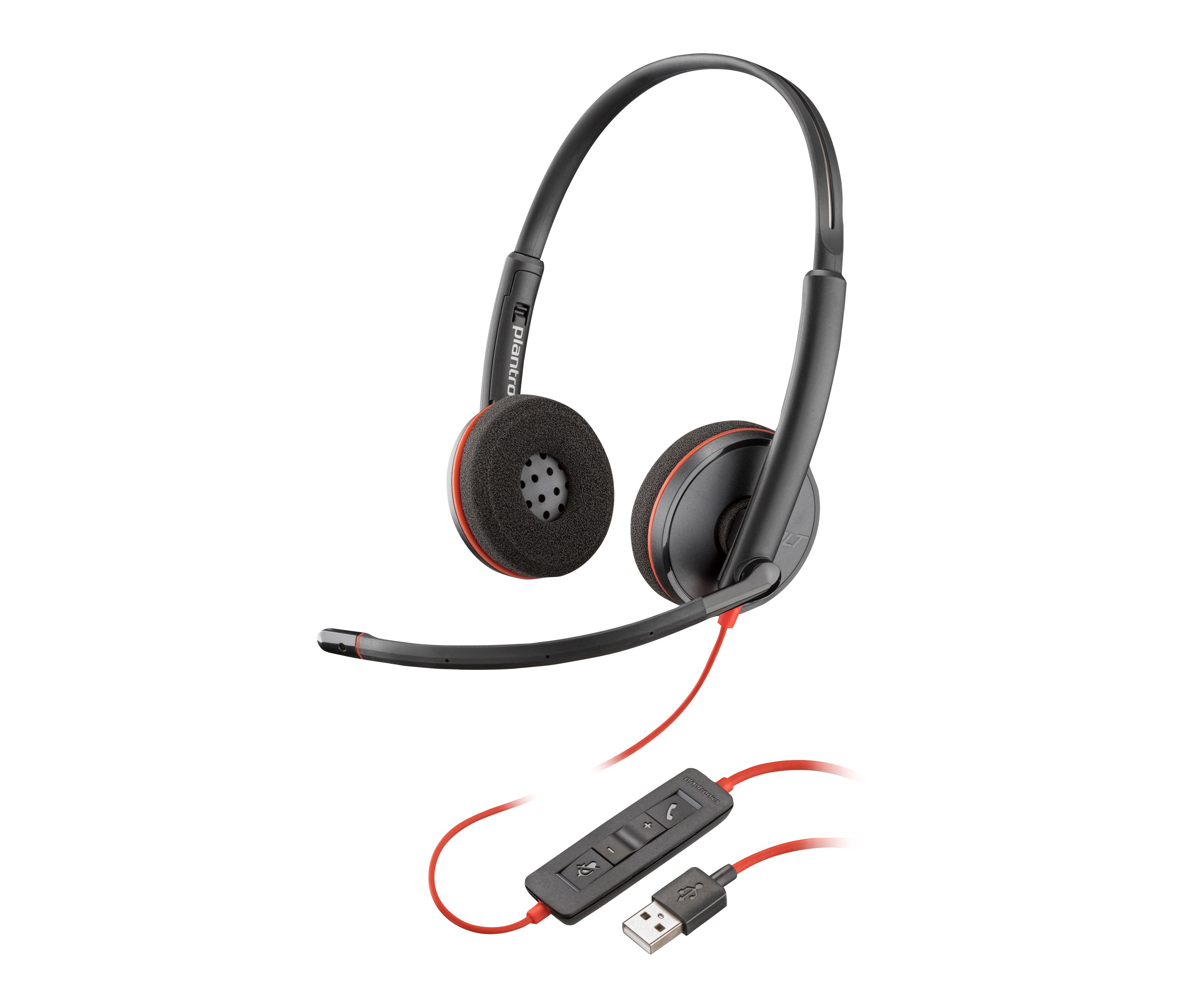 POLY Blackwire 3220 - USB-A Headset - Stereo - Black