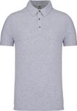 Kariban Herenpolo Korte Mouwen Jersey Katoen Oxford Grijs - S