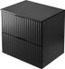 3xE living Meuble sous-vasque 60 cm, noir, poignée noire