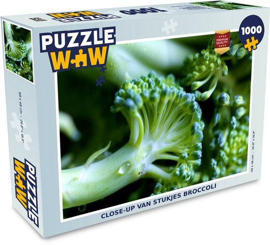 MuchoWow Puzzel Close-up van stukjes broccoli - Legpuzzel - Puzzel 1000 stukjes volwassenen - Sinterklaas cadeautjes - Sinterklaas voor grote kinderen