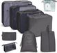 Unyqoos Organiseur de valise, 12 pièces, Noir