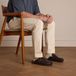 Manfield Heren Bruine Nubuck Instappers Maat 41
