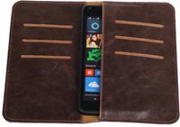 Best Cases Mocca Pull-up Medium Pu portemonnee wallet voor Microsoft