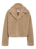 Noisy May Nmnati Crop Teddy Jacket Fwd Noos 27034329 Beige Dames Maat L