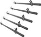 Gorilla Sports Set Aerobic Halterstangen - 5 stuks - Barbell - 130 cm - 30 mm - Incl. Veersluitingen