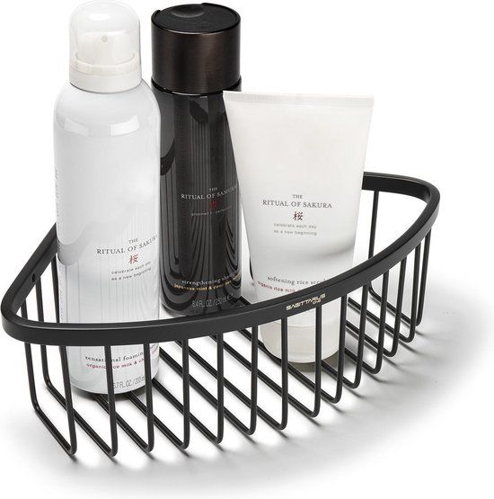 Sagittarius One 80S1-B Doucherek Zwart - Hoek - RVS - 8cm Diep