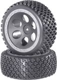 Reely 1:10 Buggy Complete wielen Rally Gatdesign Grijs 2 stuk(s)
