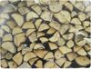 Mars & More Placemat - 3x stuks - openhaard hout print - 30x40 cm - kurk - rechthoekig